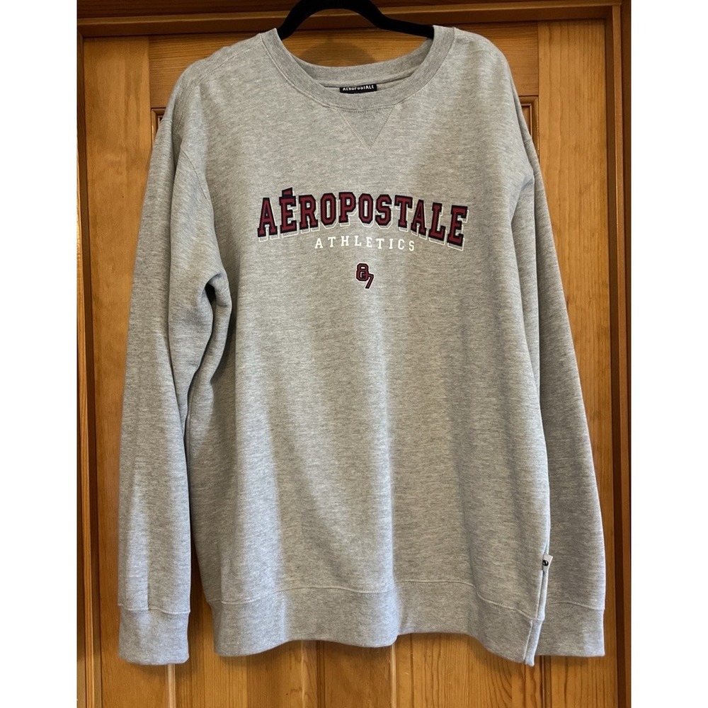 Vintage Aeropostale Gray Crewneck Sweatshirt - Men's Large